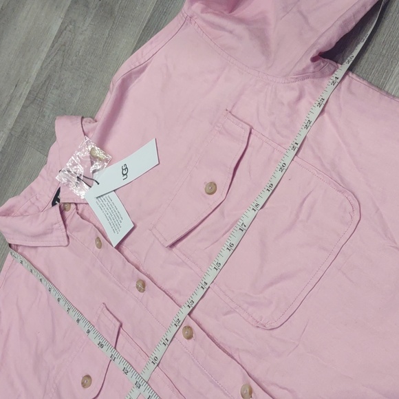 UGG Kimya Cargo Pocket Long Sleeve Large Jean Jacket Button Shirt Women's L NEW - Picture 10 of 13